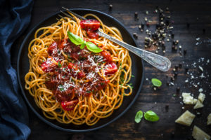 pasta dish high in carbs that may cause heart palpitations