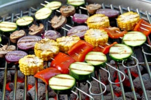 grilled vegetable skewers for a heart healthy diet