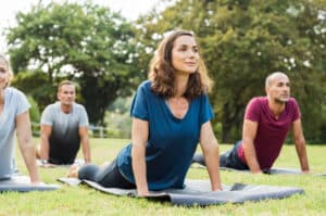 heart healthy outdoor activities - yoga