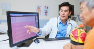 cardiologist with an AFib patient
