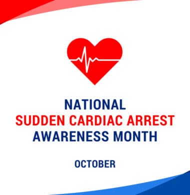 National Sudden Cardiac Arrest Awareness Month graphic